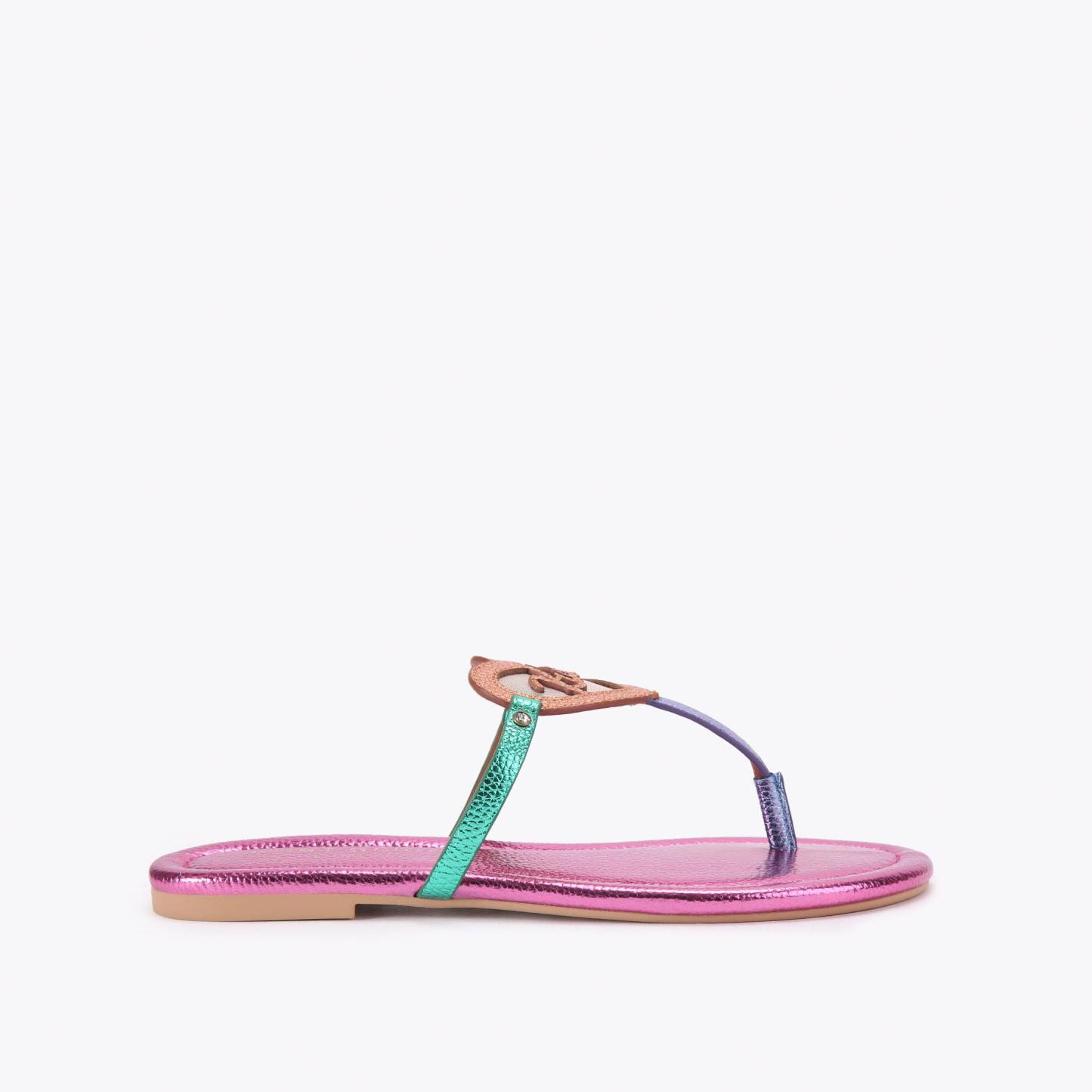 Kurt Geiger London Kurt Heart T-bar Sandal - Multi Colored