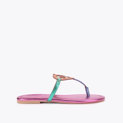 Kurt Geiger London Kurt Heart T-bar Sandal - Multi Colored