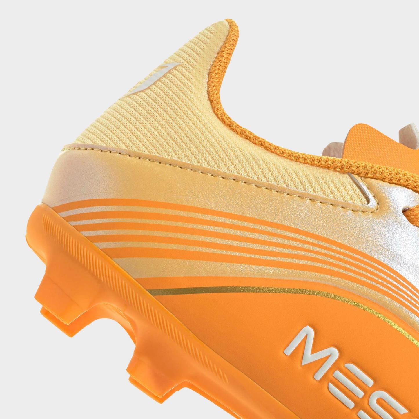 Little Kids' and Big Kids' adidas F50 Messi League Firm Ground and Multi Ground Soccer Cleats - Ice Tangerine/Gold Metallic/Pure Tangerine - view 3