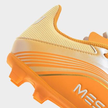 Little Kids' and Big Kids' adidas F50 Messi League Firm Ground and Multi Ground Soccer Cleats - Ice Tangerine/Gold Metallic/Pure Tangerine - view 3