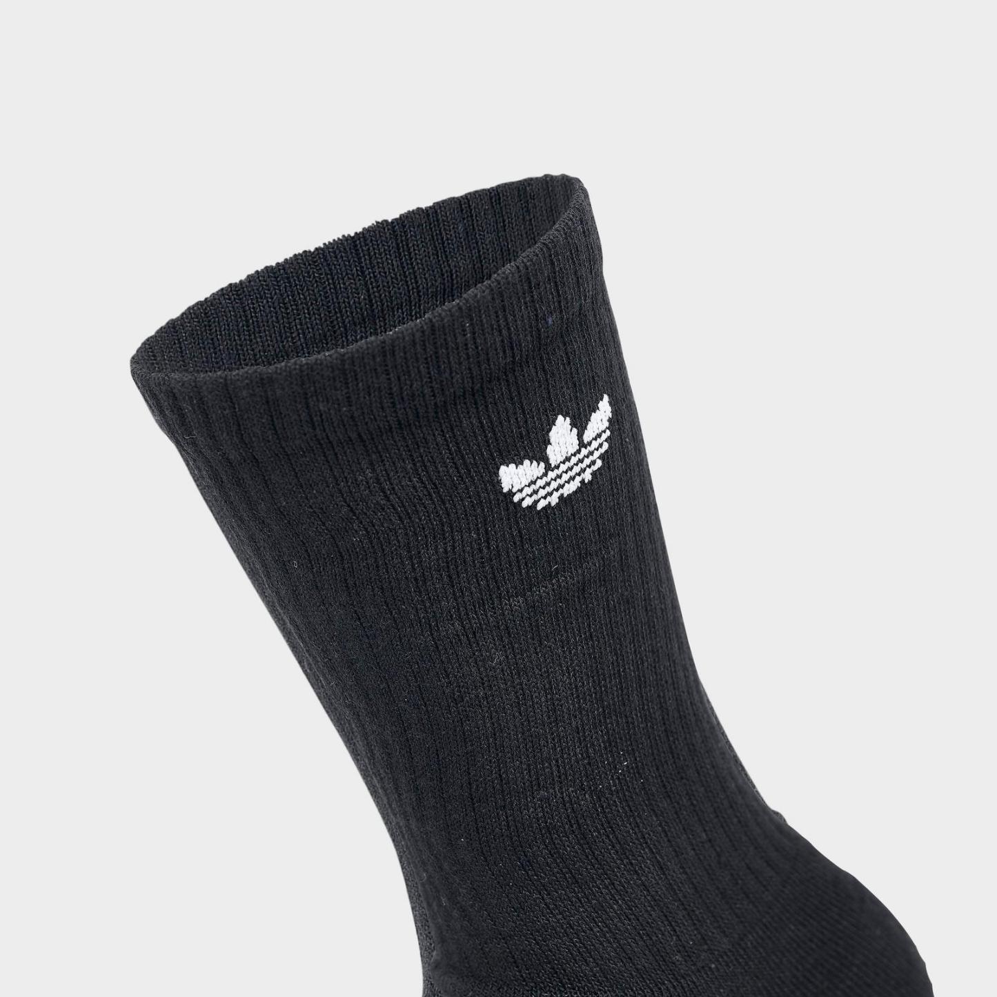 Women's adidas Originals Trefoil Cushion Crew Socks (6-Pack) - Black - view 4