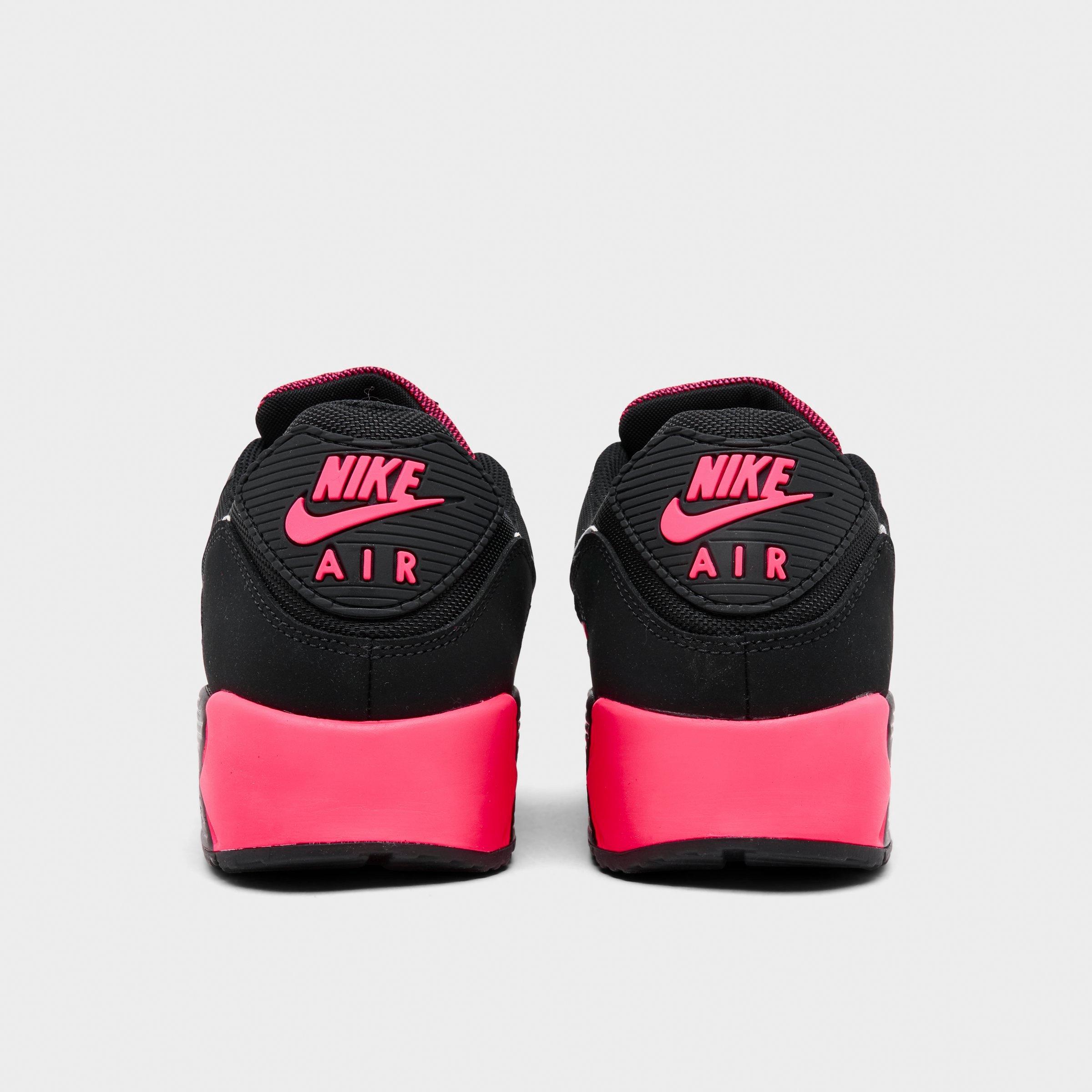 Men's Nithtke Air Max 90 Casual Shoes - Part 1 - Black/Racer Pink/White - Back view