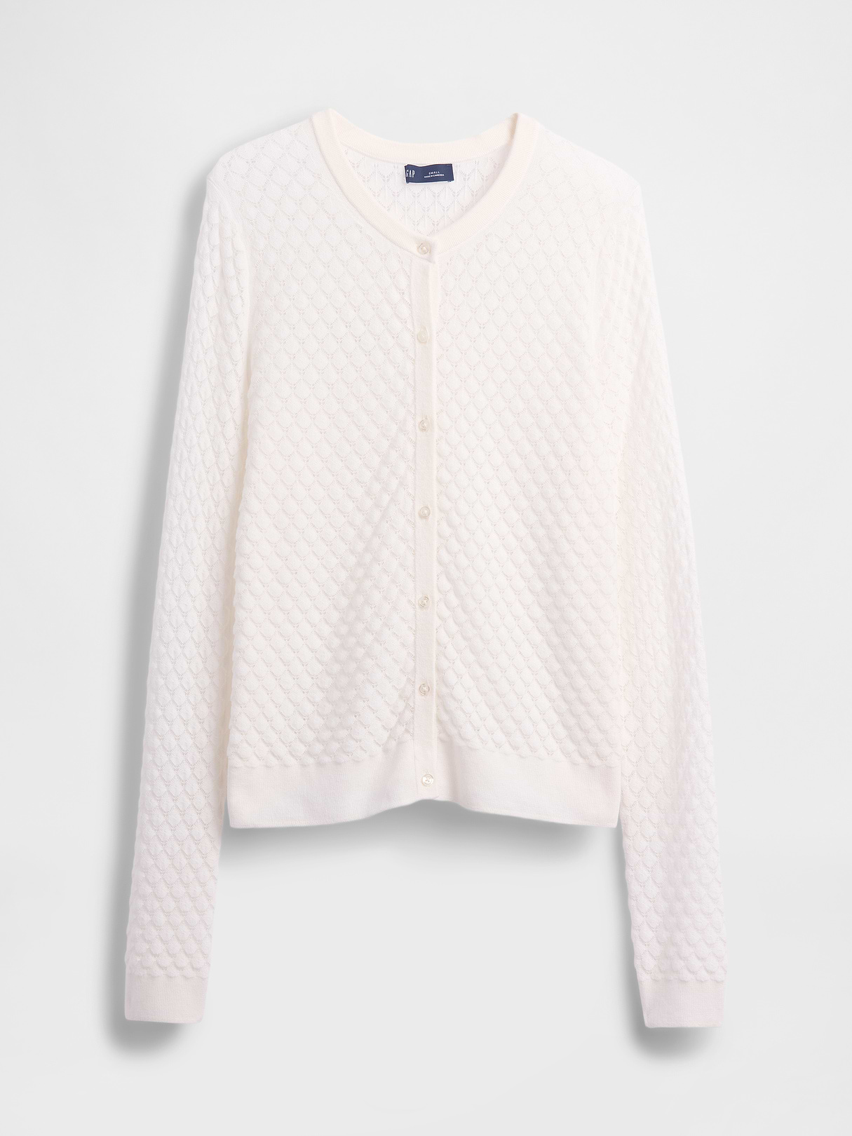 CashSoft Crop Cardigan - Ivory frost