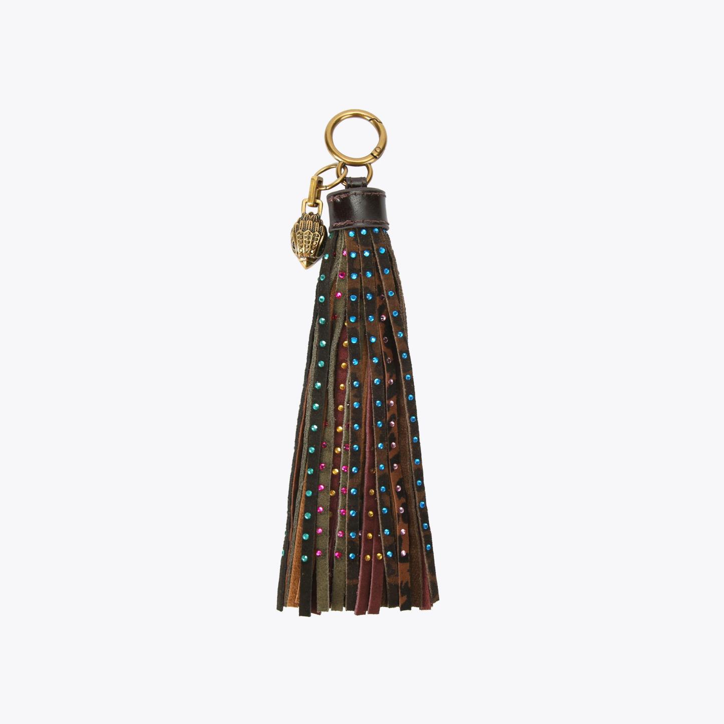 Kurt Geiger London Tassel Crystal Charm - Brown