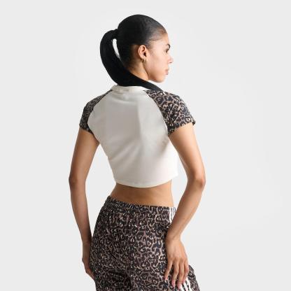 Women's adidas Originals Leopard Raglan Slim T-Shirt - Leopard/Off White