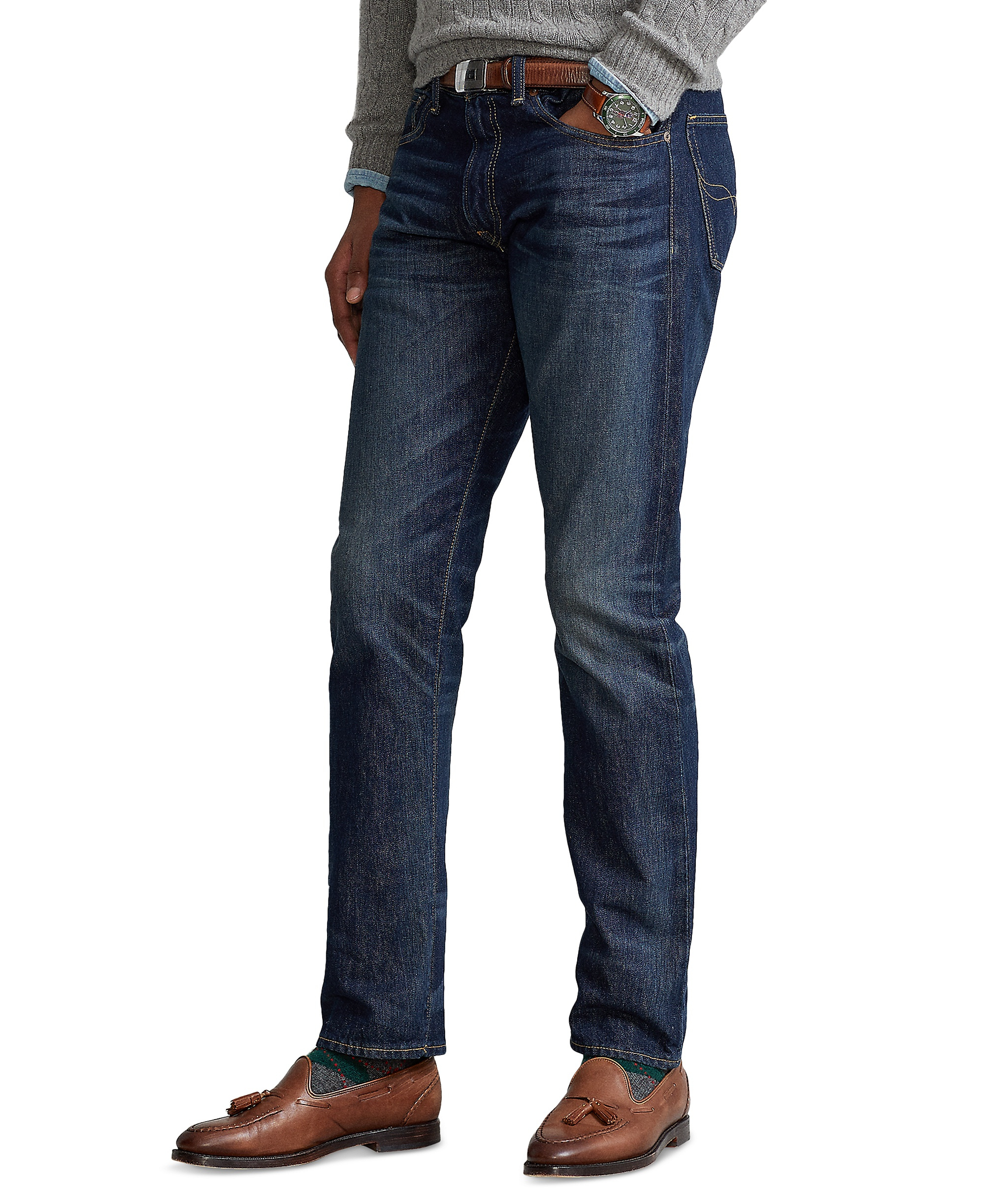 Polo Ralph Lauren Men's Hampton Relaxed Straight Jeans - Lightweight Morris Blue