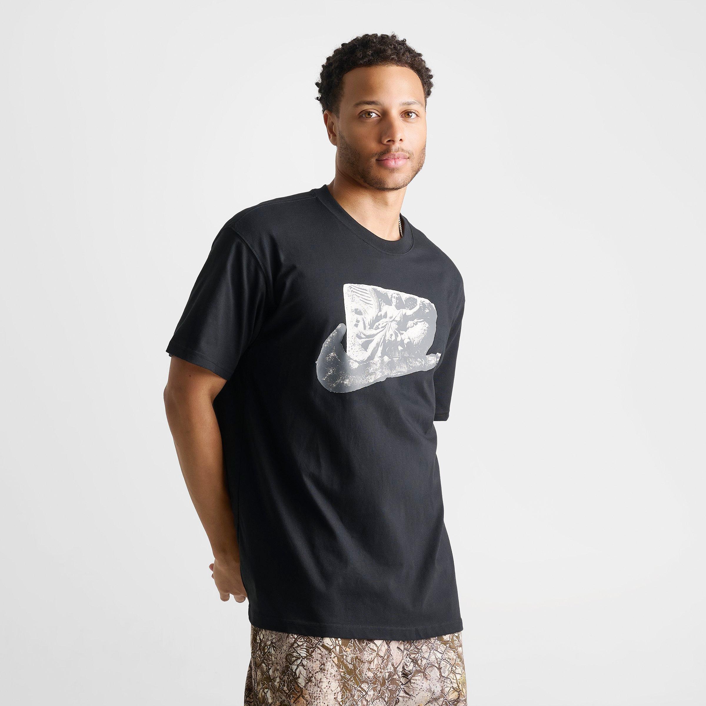 Men's Nithtke Sportswear Swoosh Stone T-Shirt - Black