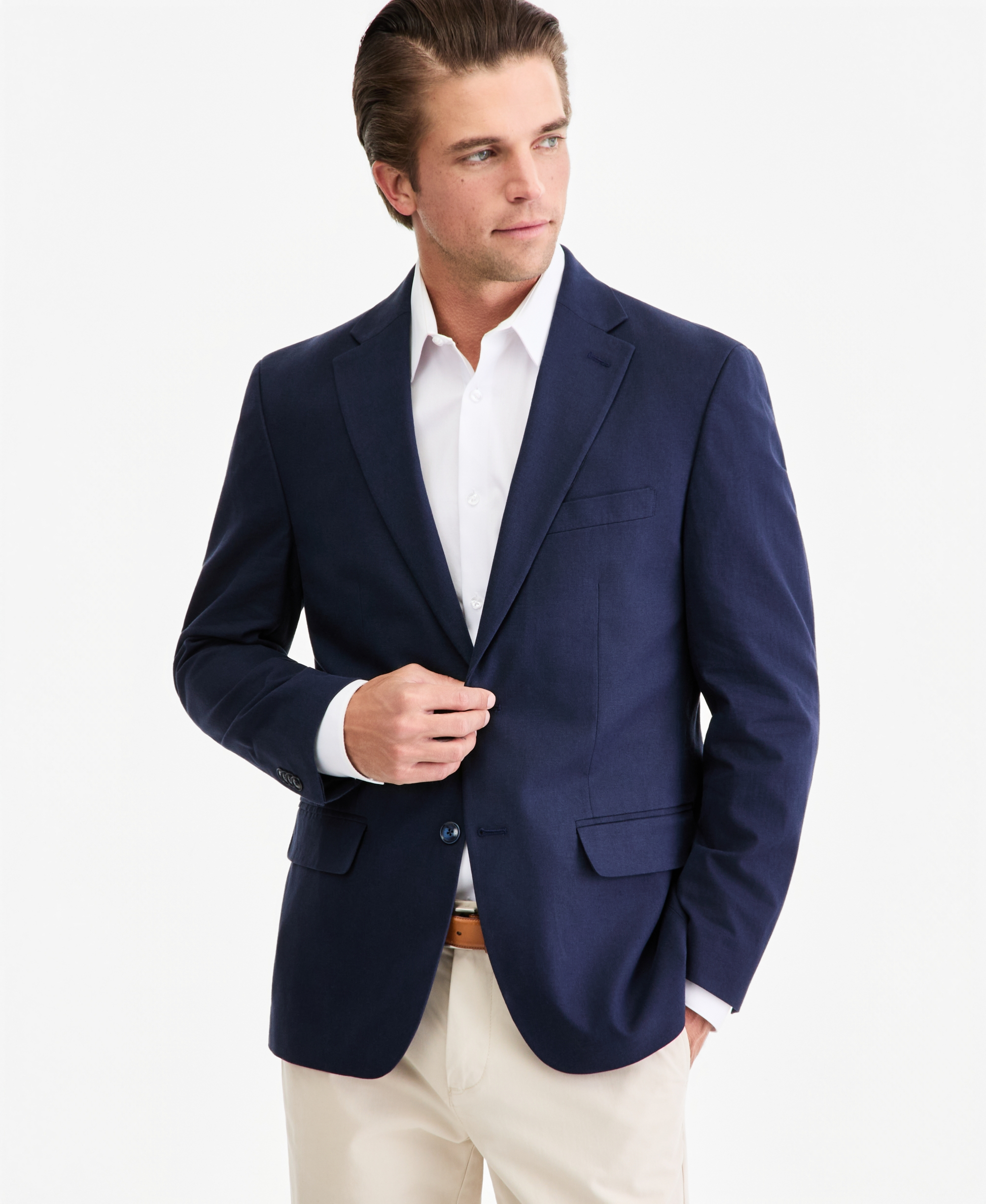 Tommy Hilfiger Men's Modern-Fit Linen Blend Blazer - NAVY