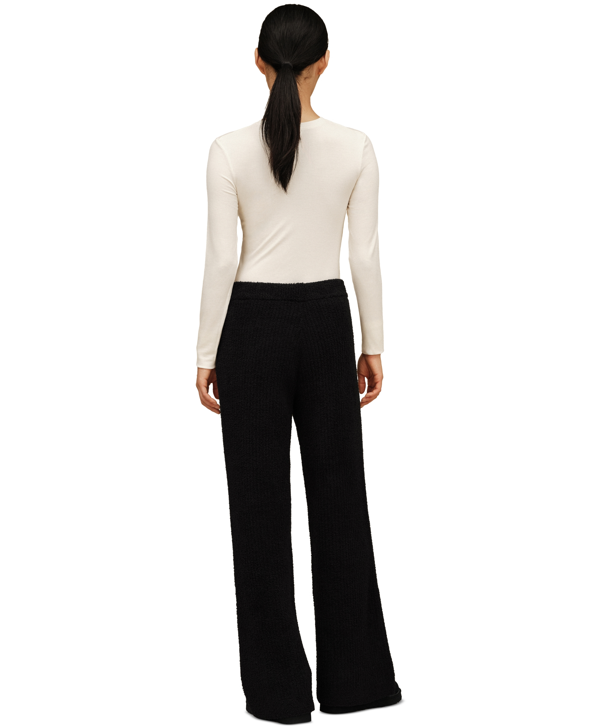 UGG® Women's Couria Straight-Leg Rib Mid-Rise Pants - Black
