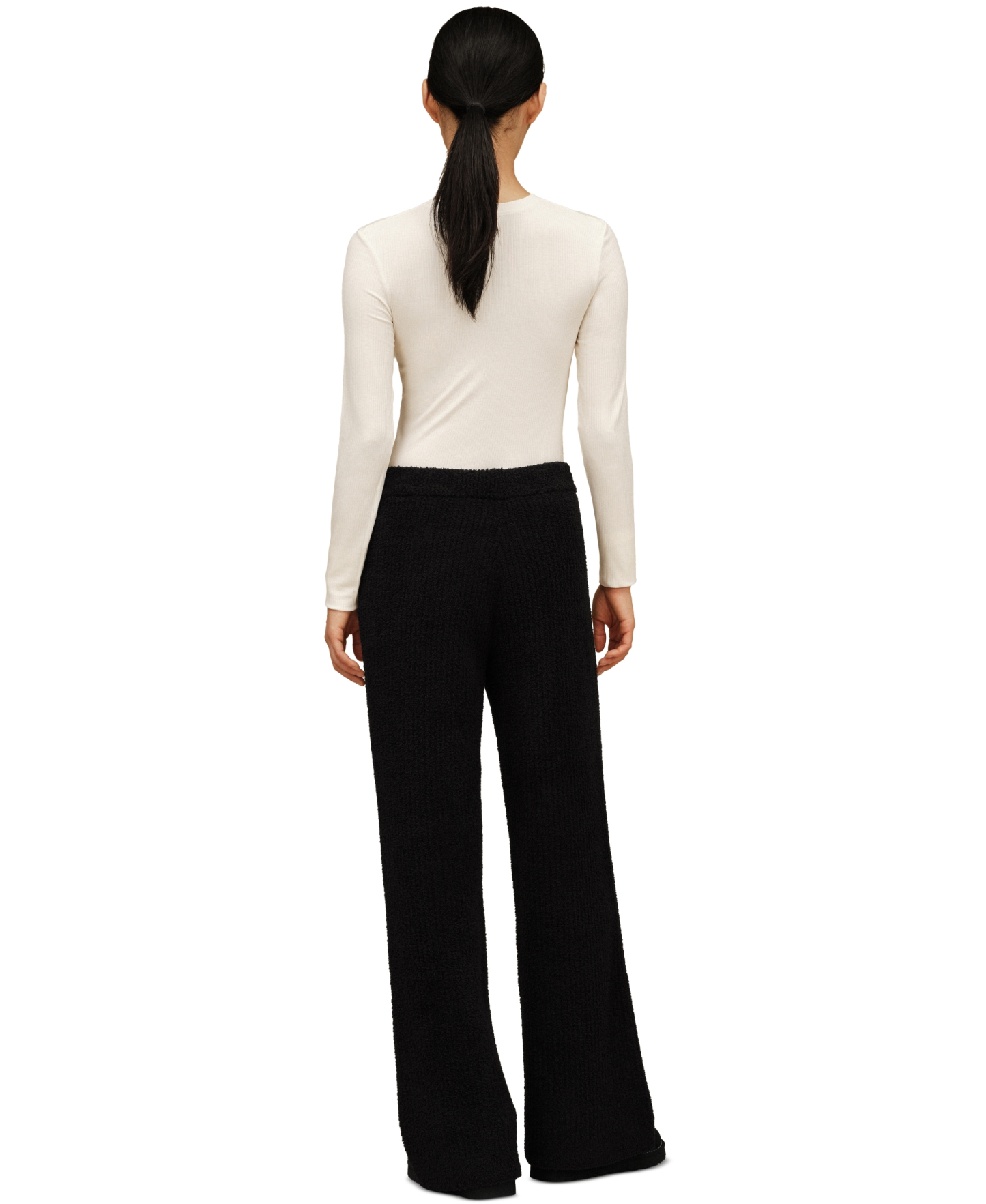 UGG® Women's Couria Straight-Leg Rib Mid-Rise Pants - Black