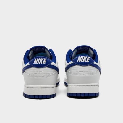Men's Nike Dunk Low Retro Casual Shoes - Summit White/Summit White/Deep Royal Blue (HF5441-117)