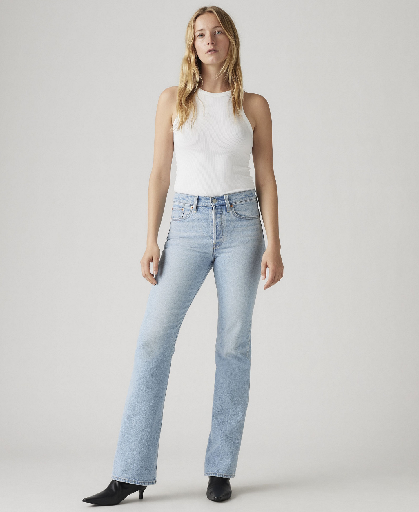 Levi's Premium Women's Wedgie Boot High-Rise Jeans - Blasted St