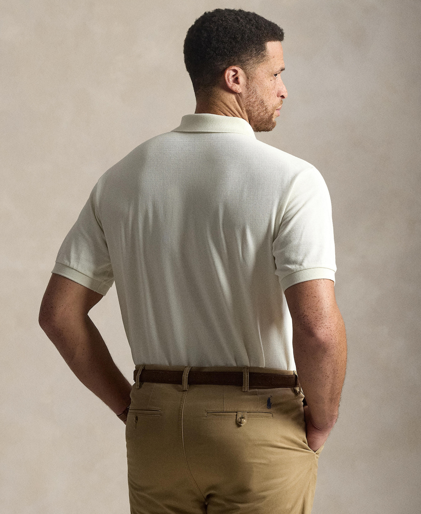 Polo Ralph Lauren Men's Big & Tall The Iconic Mesh Polo Shirt - Parchment Cream