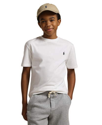 Polo Ralph Lauren Boys' 8-20 Cotton Jersey Crewneck T-Shirt - White