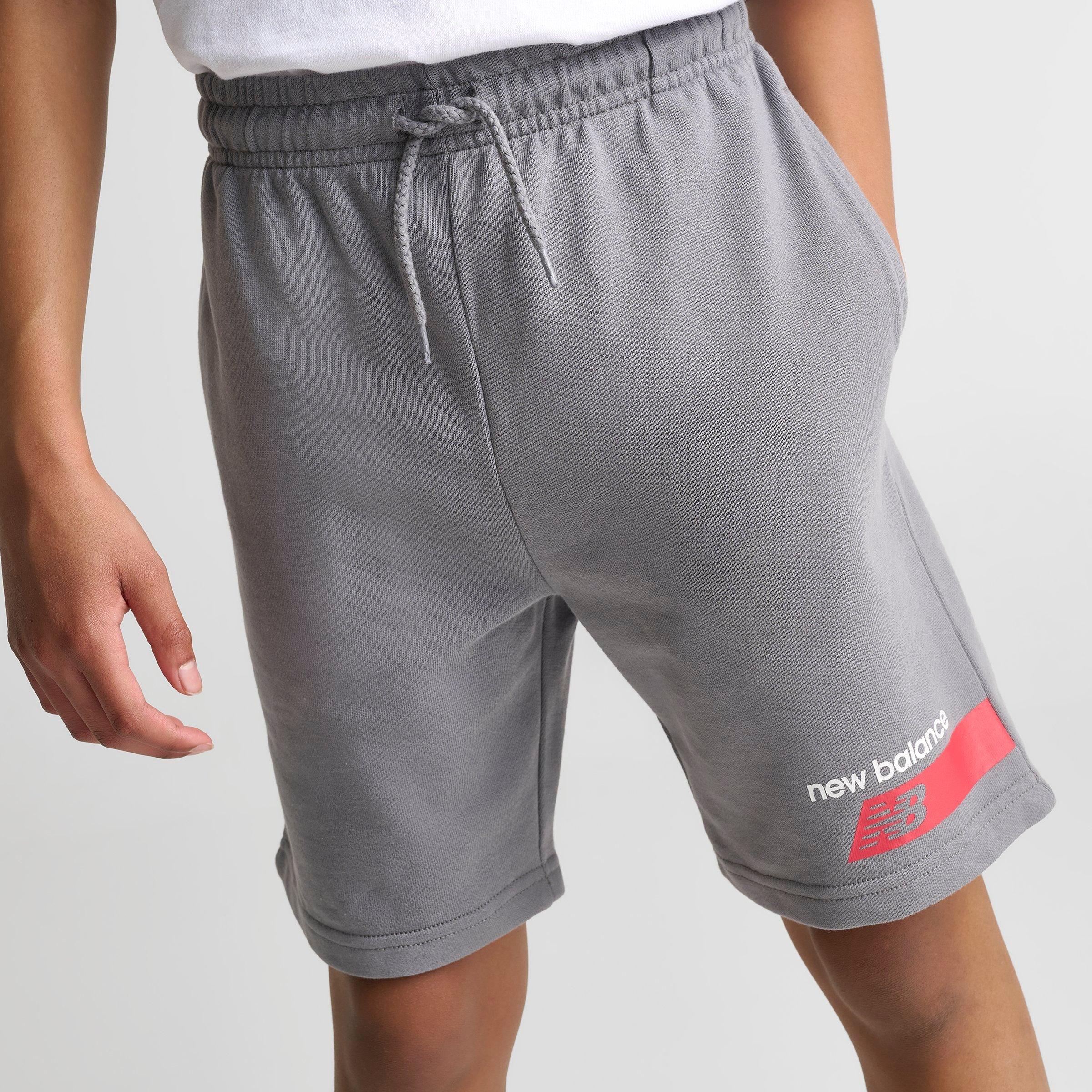 Big Kids' New Balance Players French Terry Shorts - Slate Grey - view 5