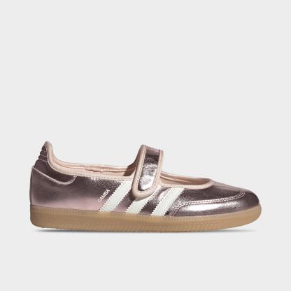 Women's adidas Originals Samba Jane Casual Shoes - Part 1 - Wonder Quartz/Off White/Gum - Left shoe facing left. Outside of the shoe.