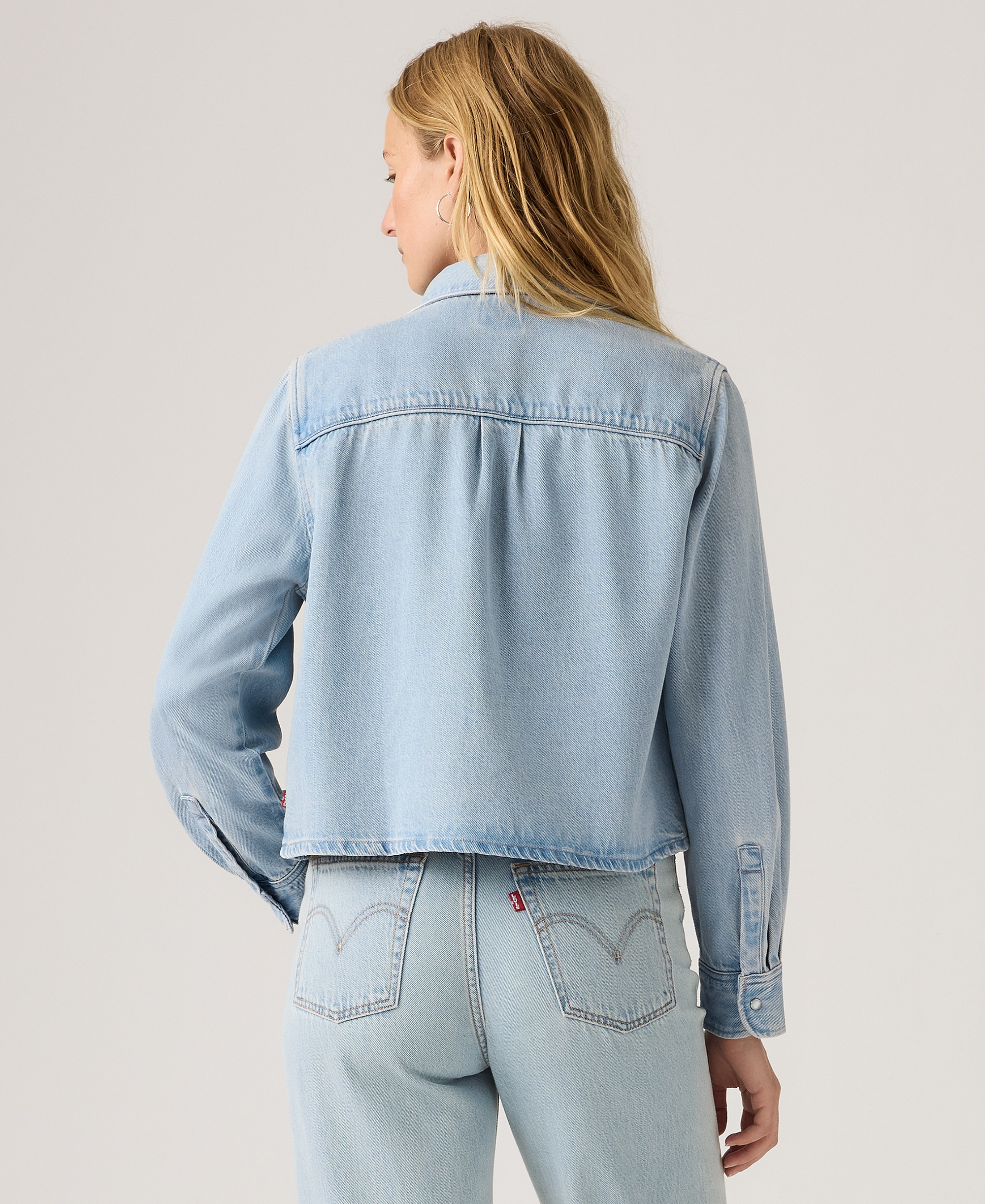 Levi's Premium Women's Logan Point Collar Shacket - Tencel Blasted Stone Top