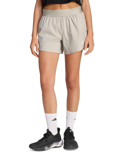adidas Women's Mid-Rise Workout Flex Woven Shorts - Wonder Alumina