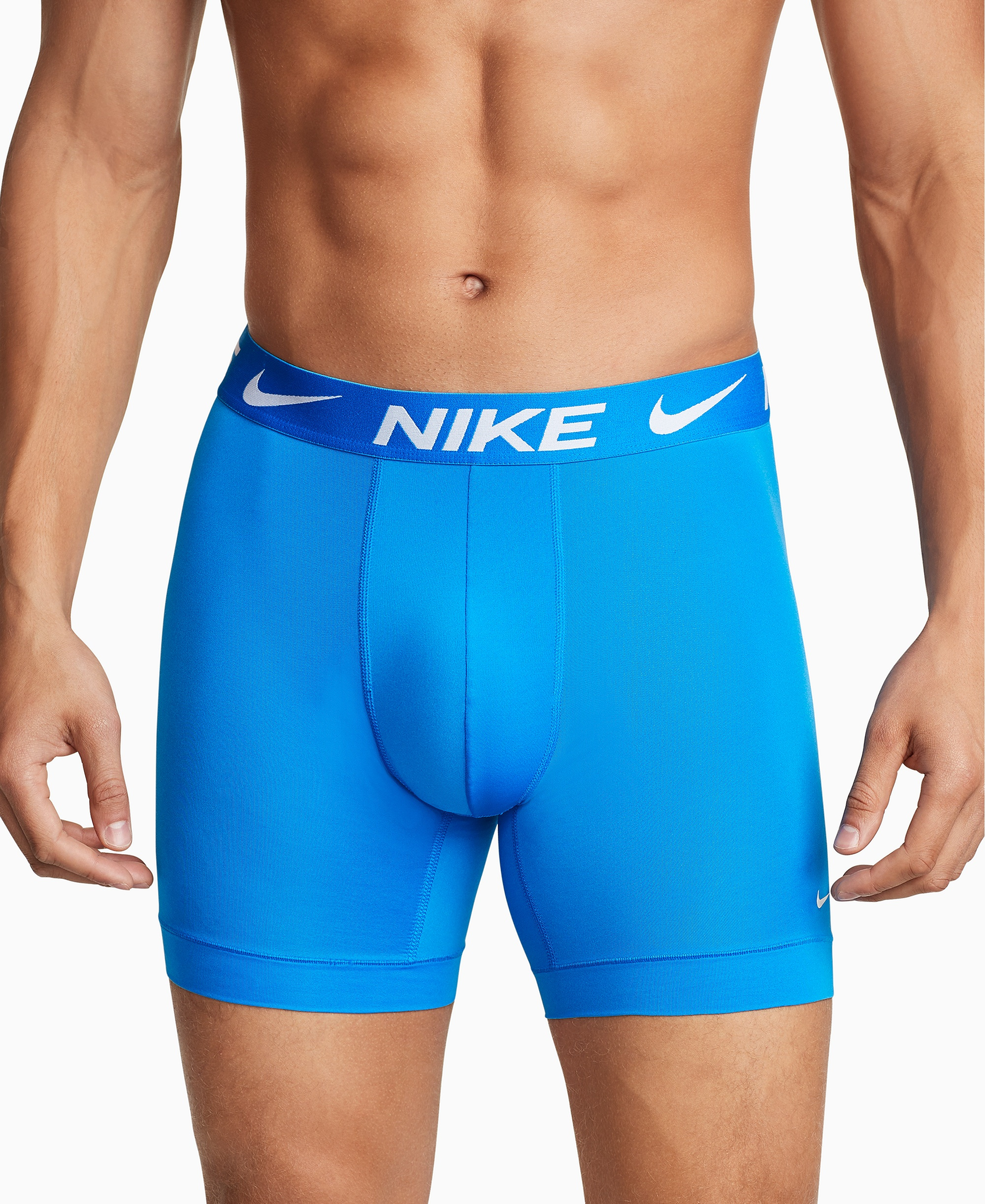 Nike Men's 3-Pack Dri-FIT Essential Micro Long Boxer Briefs - Photo Blue