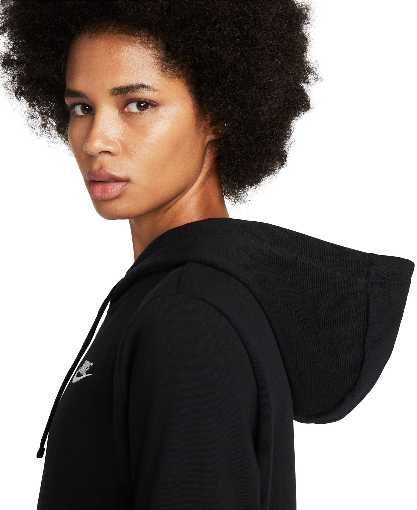Nike Women's Sportswear Club Fleece Pullover Hoodie - Black/white