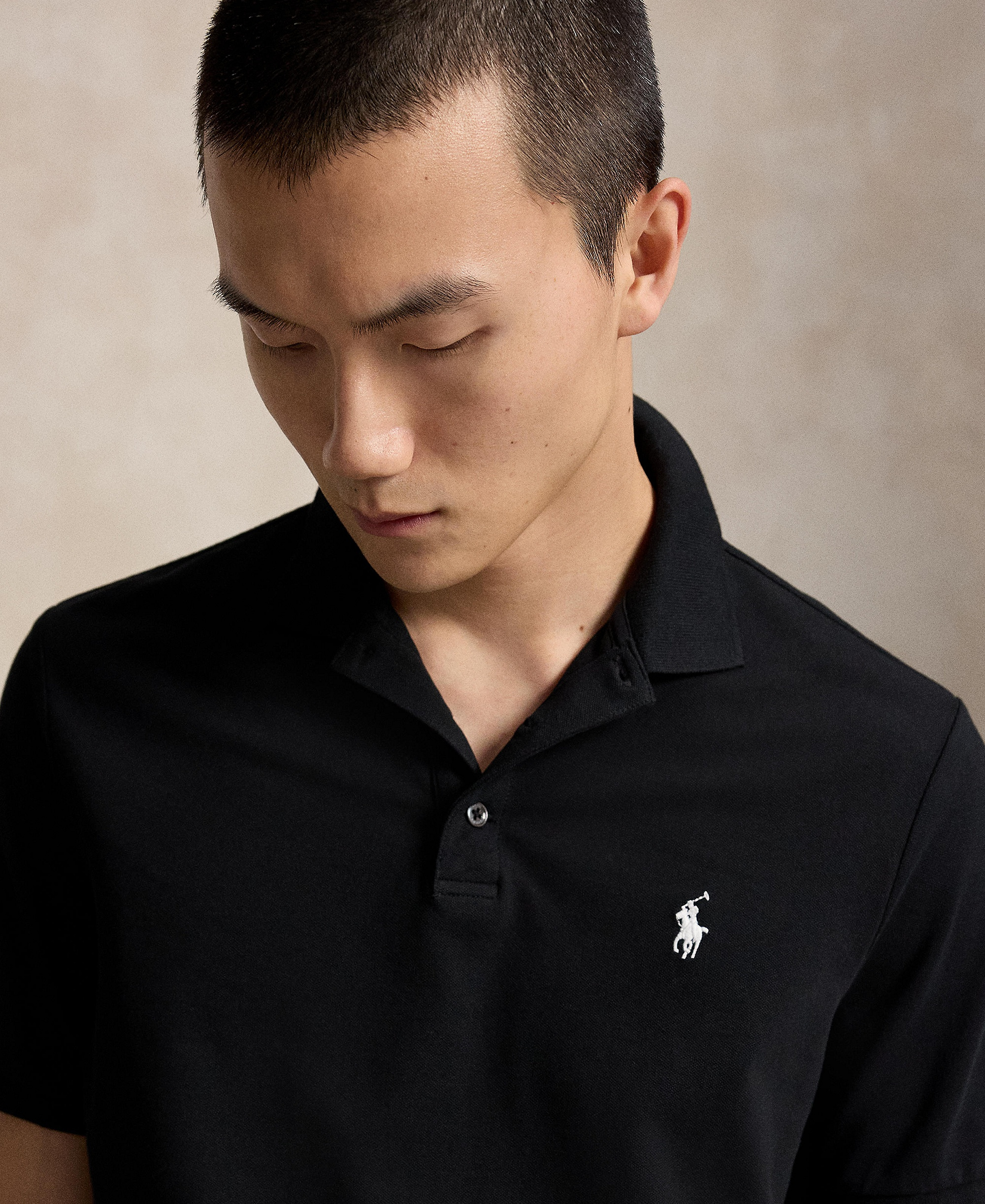 Polo Ralph Lauren Men's Classic-Fit Stretch Mesh Polo Shirt - Polo Black/Smoke