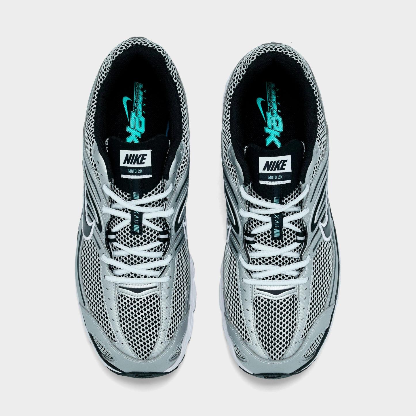 Men's Nithtke Air Max Moto 2K Casual Shoes - Off White/Metallic Silver/Hyper Turquoise/Black - Top view