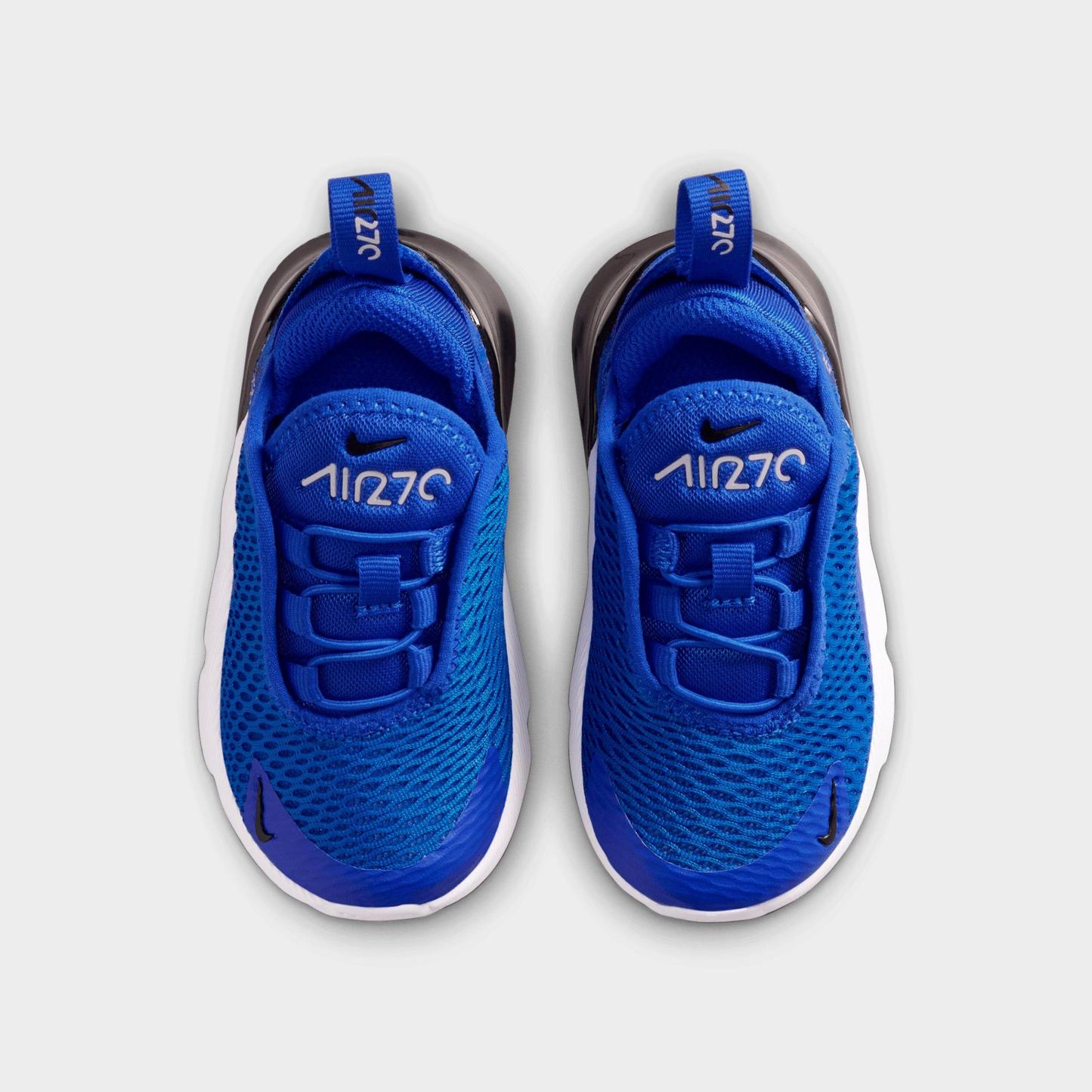 Kids' Toddler Nithtke Air Max 270 Casual Shoes - Racer Blue/White/Black - Top view