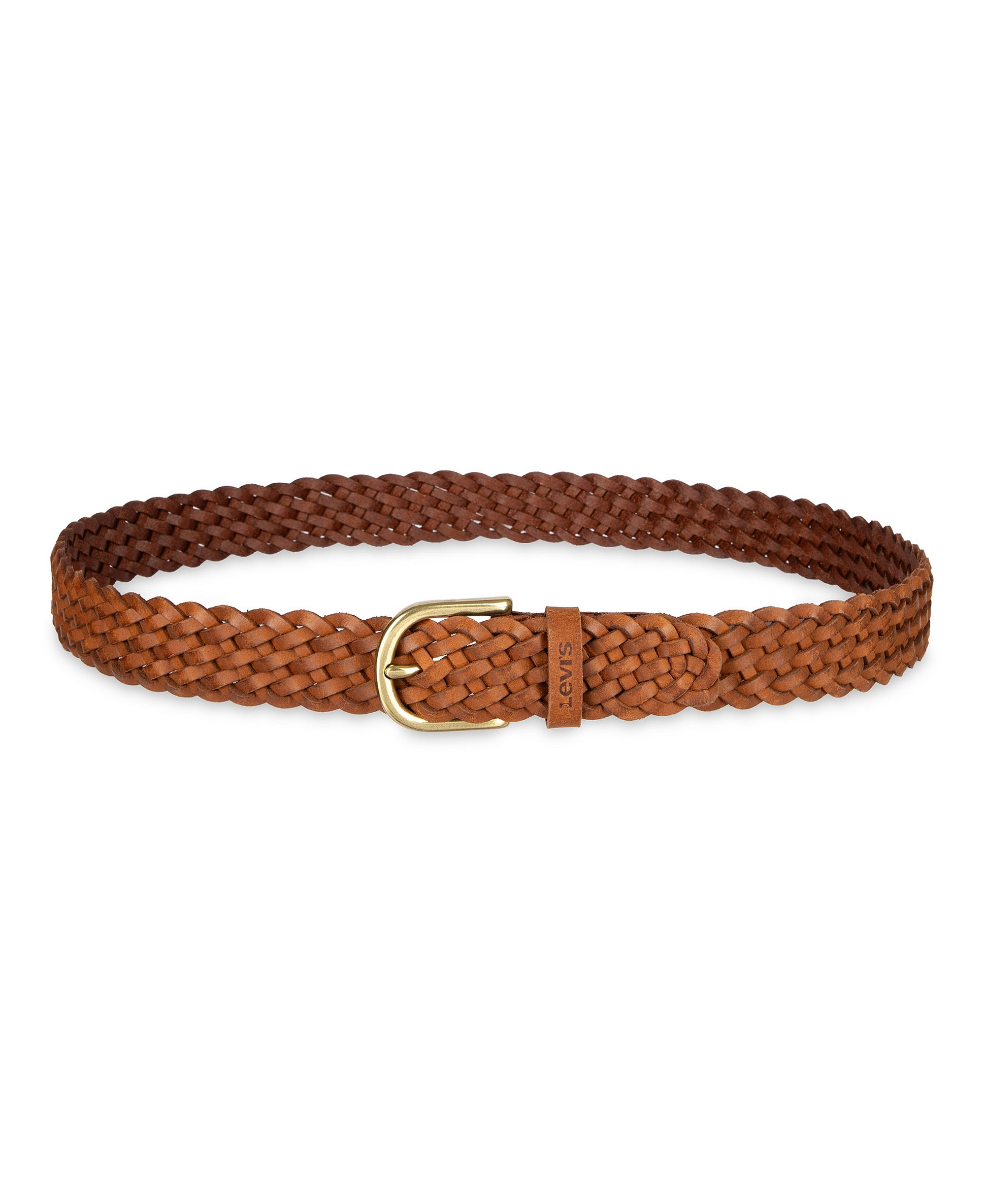 Levi's Women's Fully Adjustable Leather Braided Belt - Tan