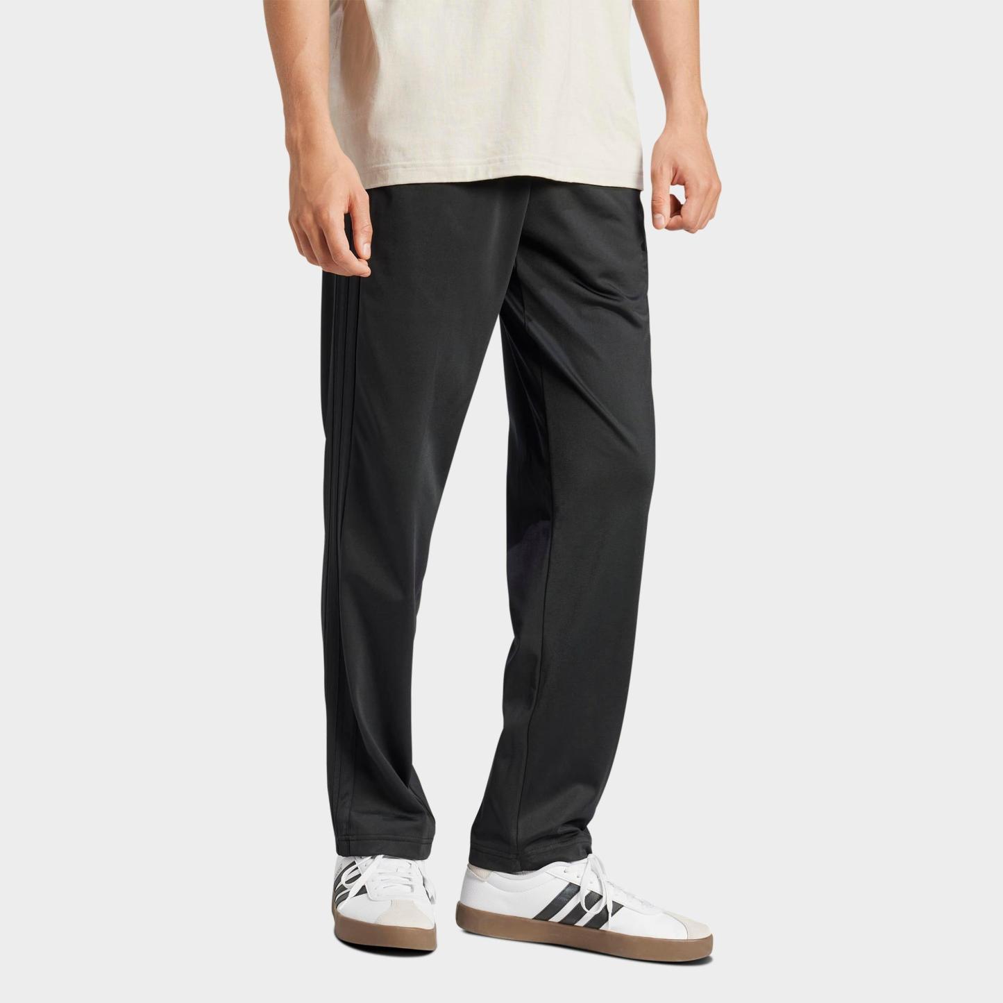 Men's adidas Dayready Open Hem Track Pants - Black/Black