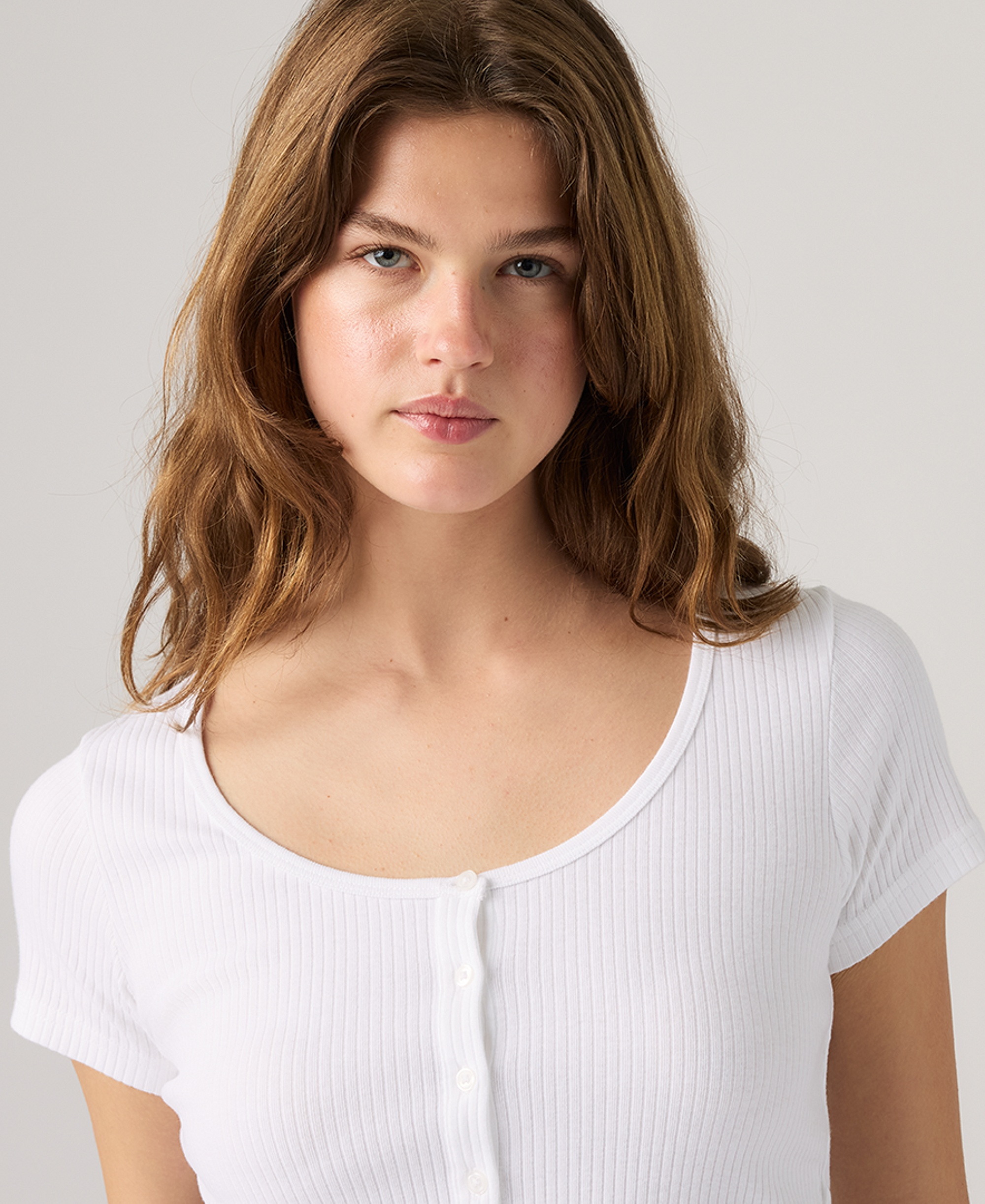 Levi's Women's Austen Button-Up Short-Sleeve Top - Bright White