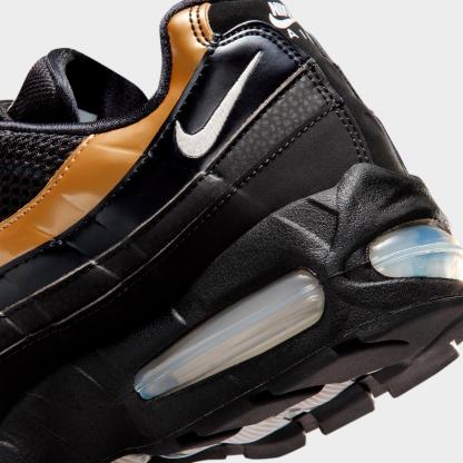 Women's Nike Air Max 95 Big Bubble Casual Shoes - Black/Light Charcoal/Metallic Gold/Sail