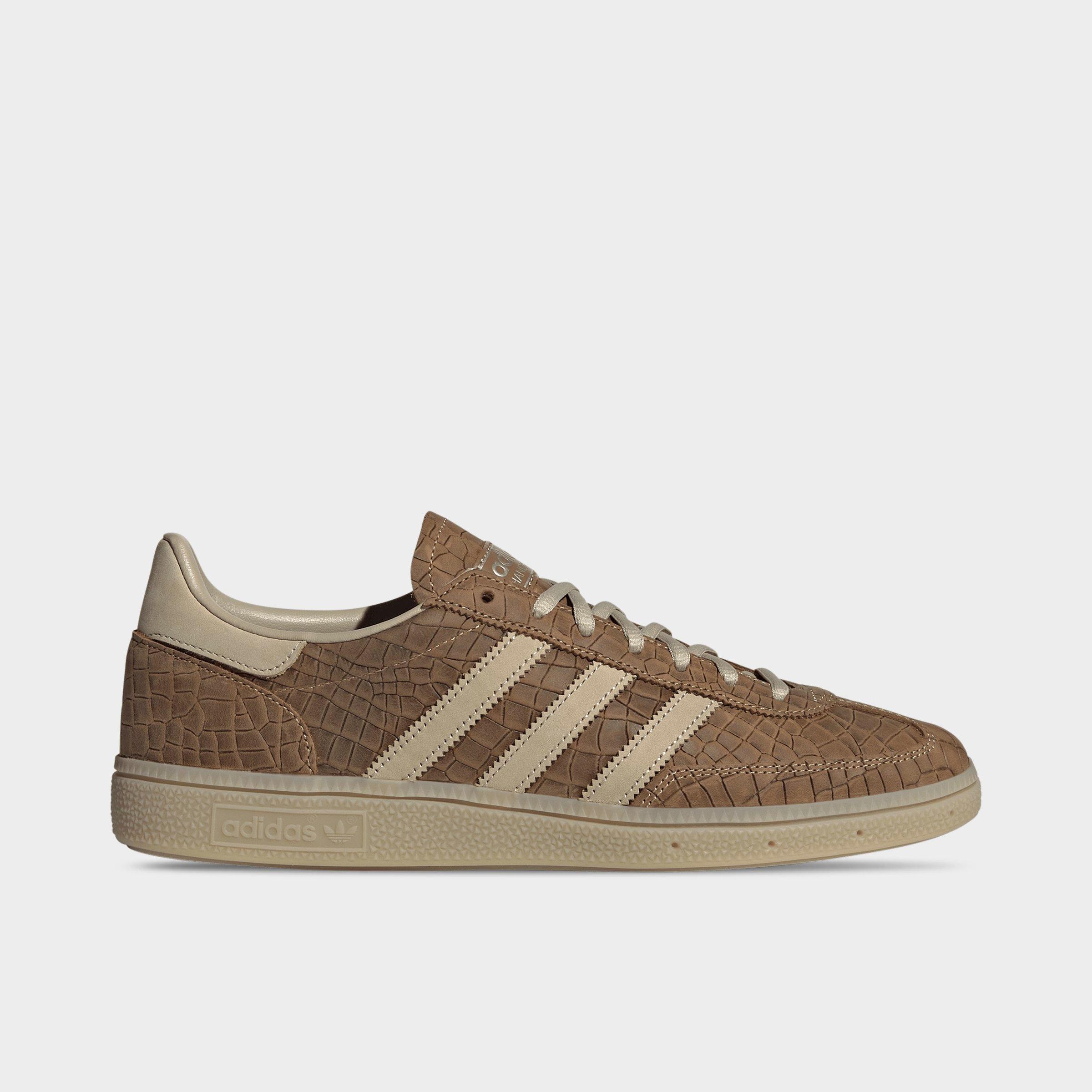 Men's adidas Originals Handball Spezial Casual Shoes - Part 2 - Light Cinnamon/Savanna/Stone Khaki - Left shoe facing left. Outside of the shoe.