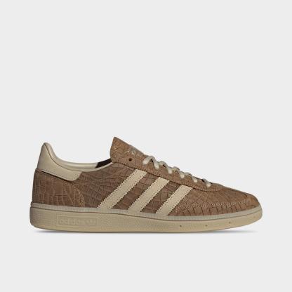 Men's adidas Originals Handball Spezial Casual Shoes - Part 2 - Light Cinnamon/Savanna/Stone Khaki - Left shoe facing left. Outside of the shoe.
