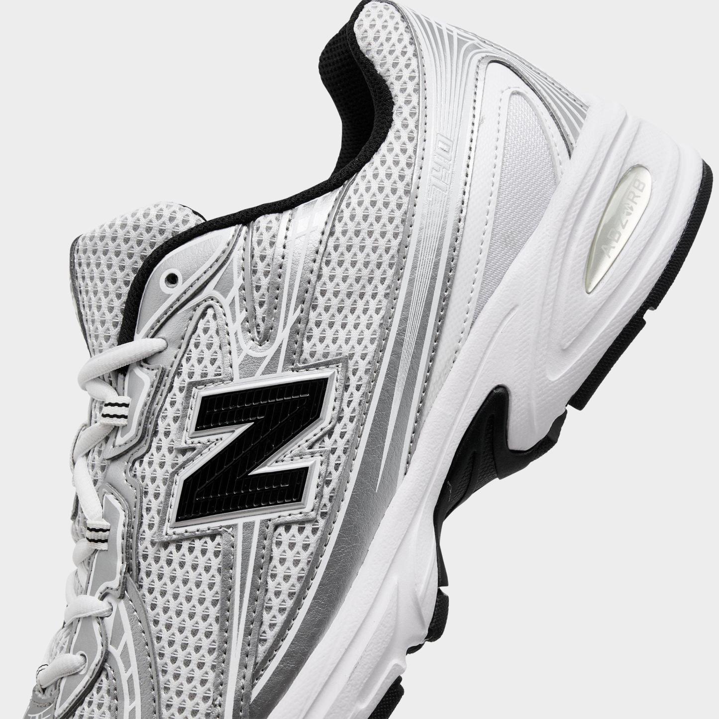 Men's New Balance 740 Casual Shoes - White/Silver Metallic - view 3