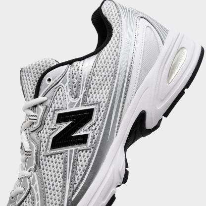 Men's New Balance 740 Casual Shoes - White/Silver Metallic - view 3