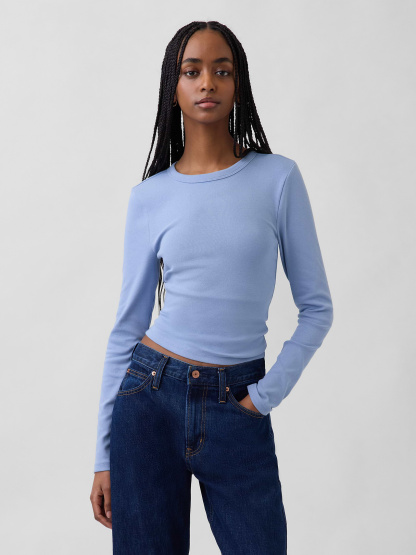 Modern Crewneck T-Shirt - Blue suede