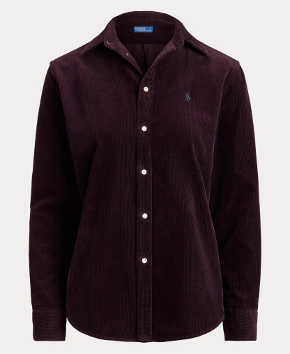 Polo Ralph Lauren Women's Classic-Fit Cotton Corduroy Shirt - Midnight Merlot