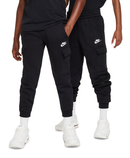 Nike Boys and Girls 8-10 Sportswear Club Fleece Cargo Pants - Black