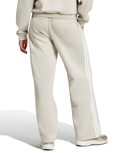 adidas Women's Essentials 3-Stripes Fleece Slim Pants - Wonder Alumina/White