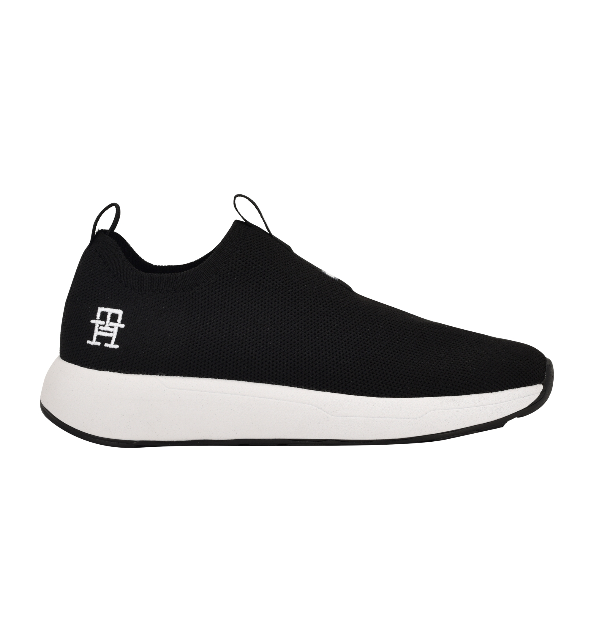 Tommy Hilfiger Women's Ada Lightweight Knit Slip-On Sneakers - Black/White