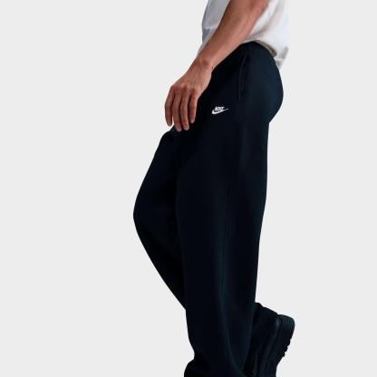 Men's Nike Club Fleece Premium Open-Hem Sweatpants - Black/Black/White