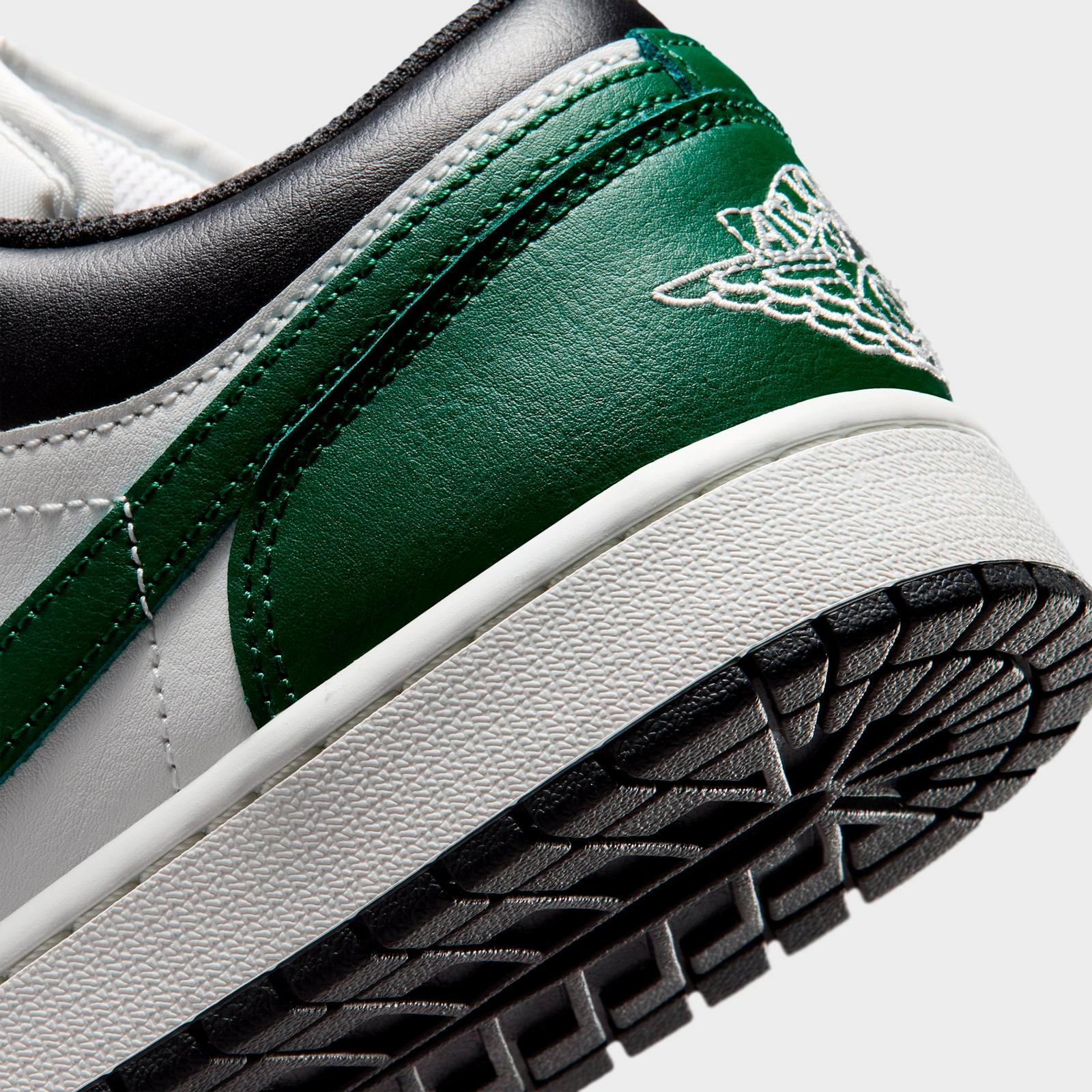 Men's Air Jordan Retro 1 Low Casual Shoes - Black/Gorge Green/Summit White - view 3