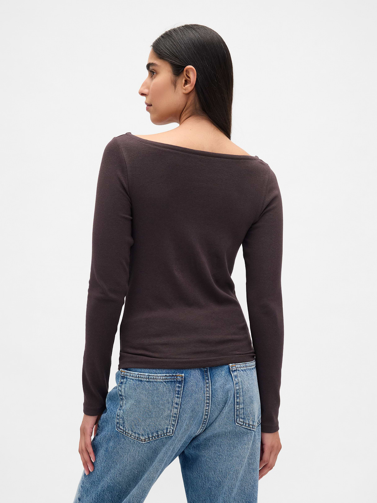 Modern Boatneck T-Shirt - Terra brown