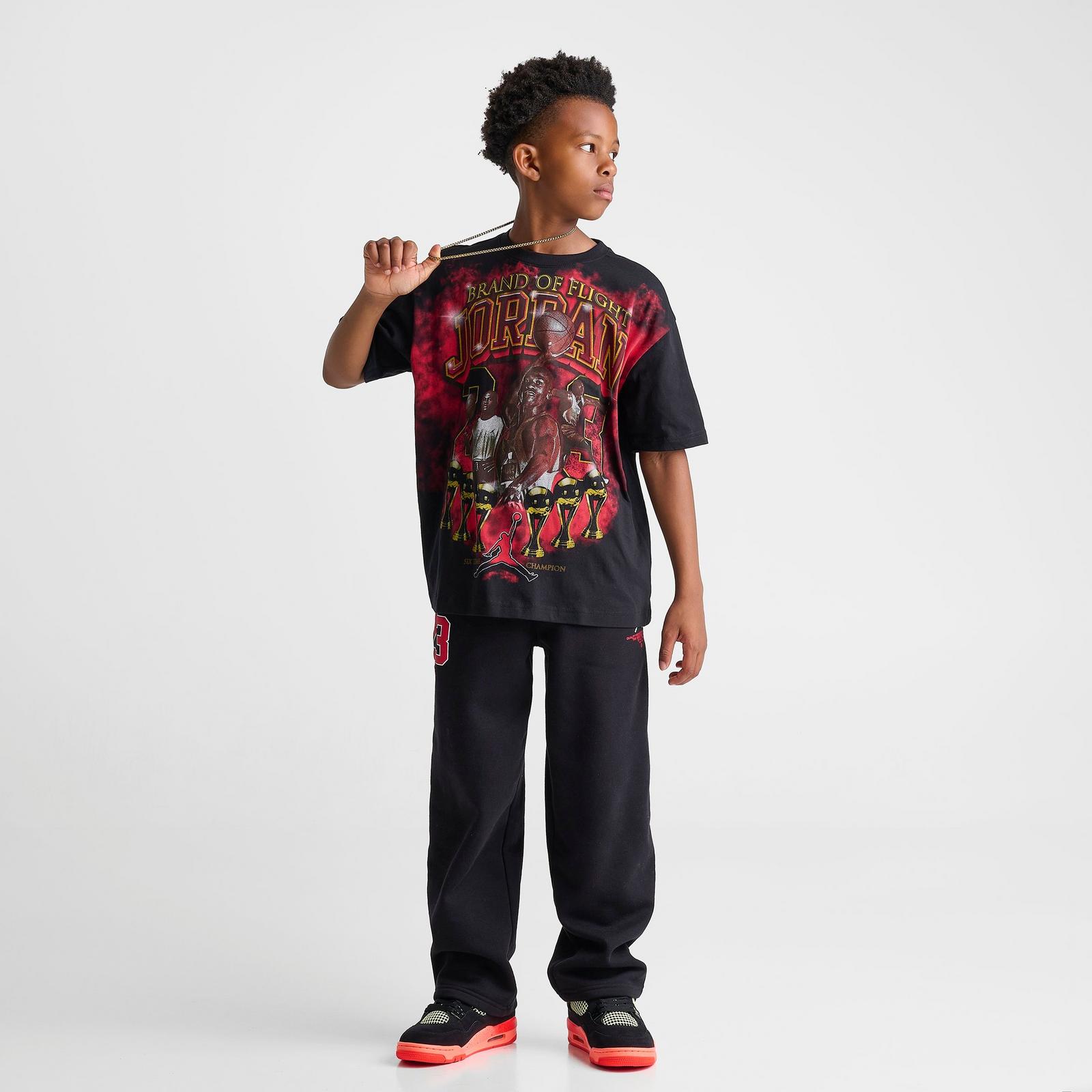Big Kids' Jordan Brand of Flight Graphic T-Shirt - Black - view 2