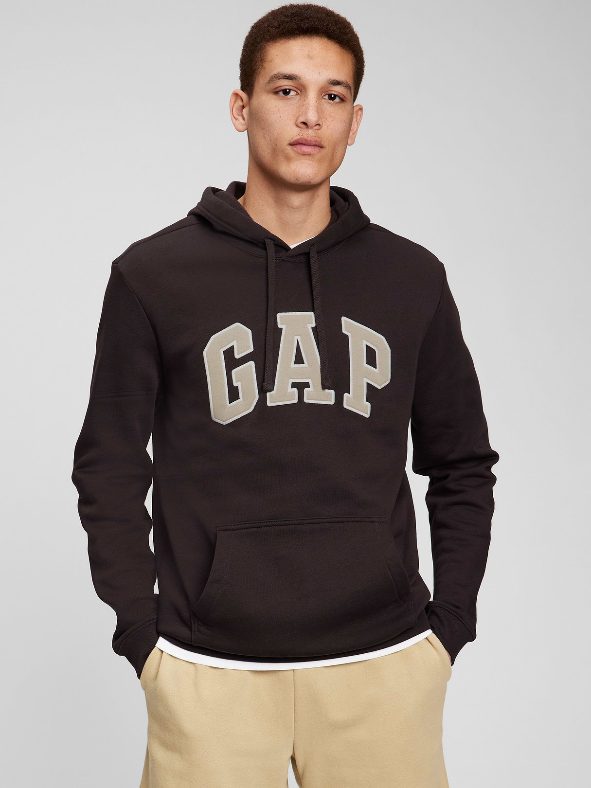 Adult VintageSoft Arch Logo Hoodie - turkish coffee