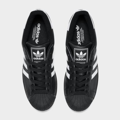 Men's adidas Originals Superstar II Casual Shoes - Part 2 - Black/White/Black - Top view