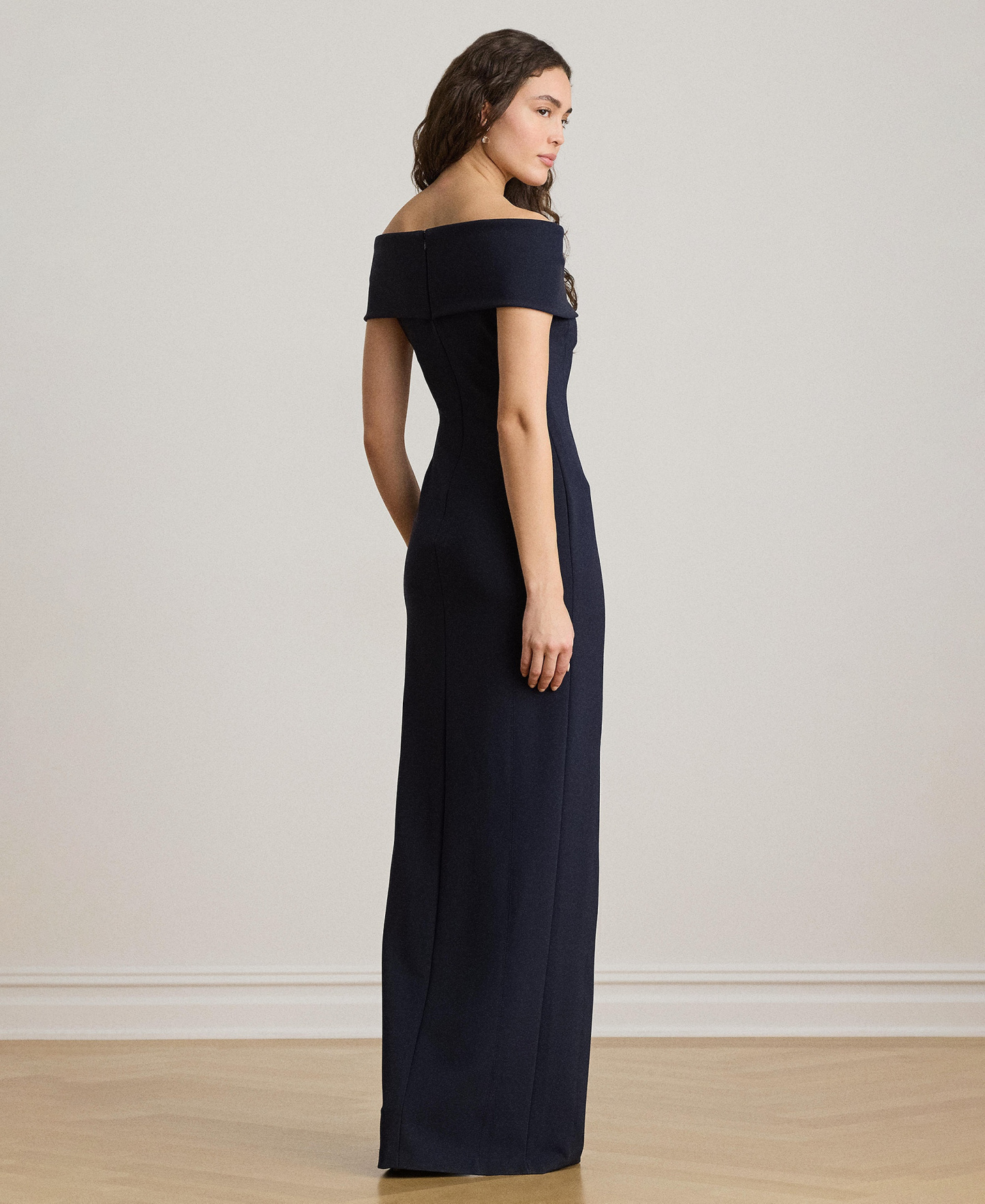 Lauren Ralph Lauren Women's Faille Off-the-Shoulder Gown - Navy