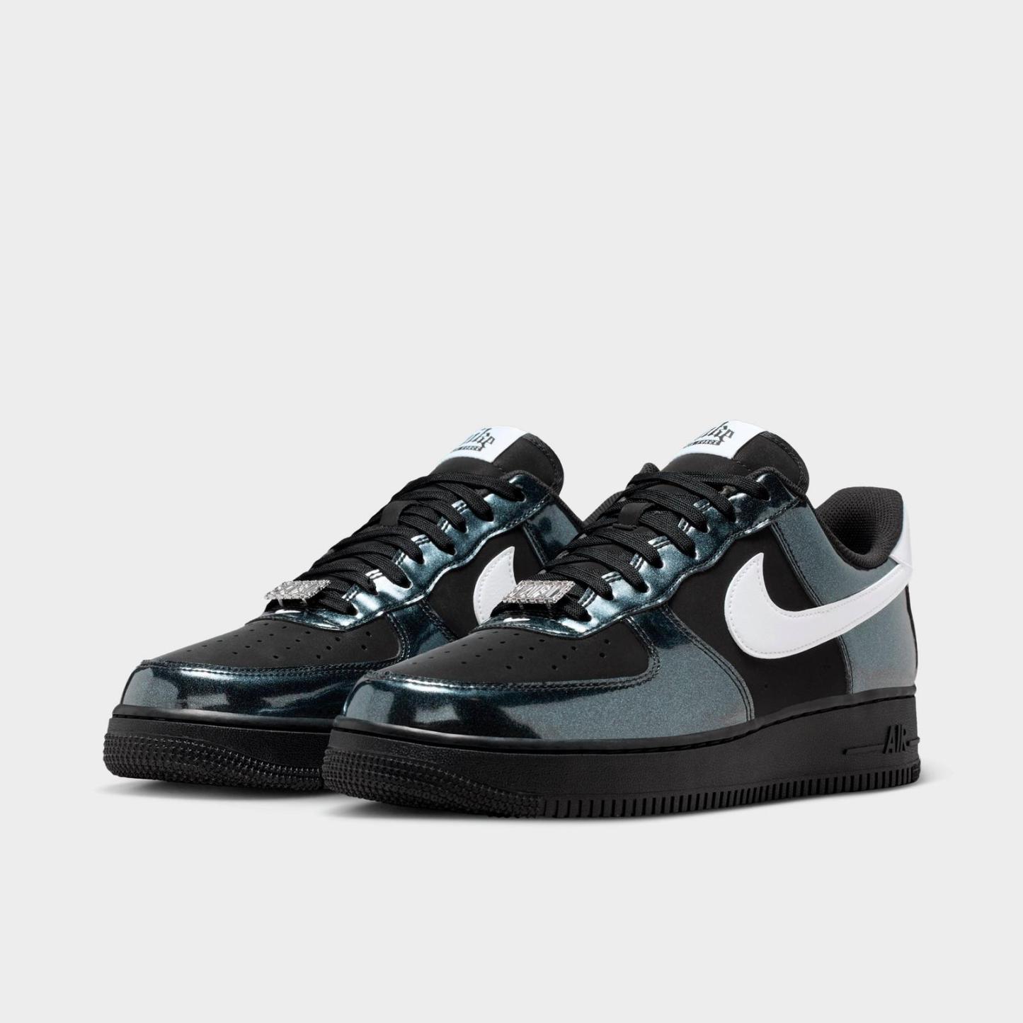 Men's Nike Air Force 1 '07 LV8 SE Glam Rock Casual Shoes - Black/White
