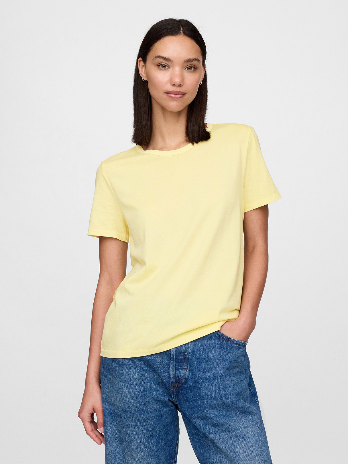 Organic Cotton VintageSoft T-Shirt - Pale banana yellow