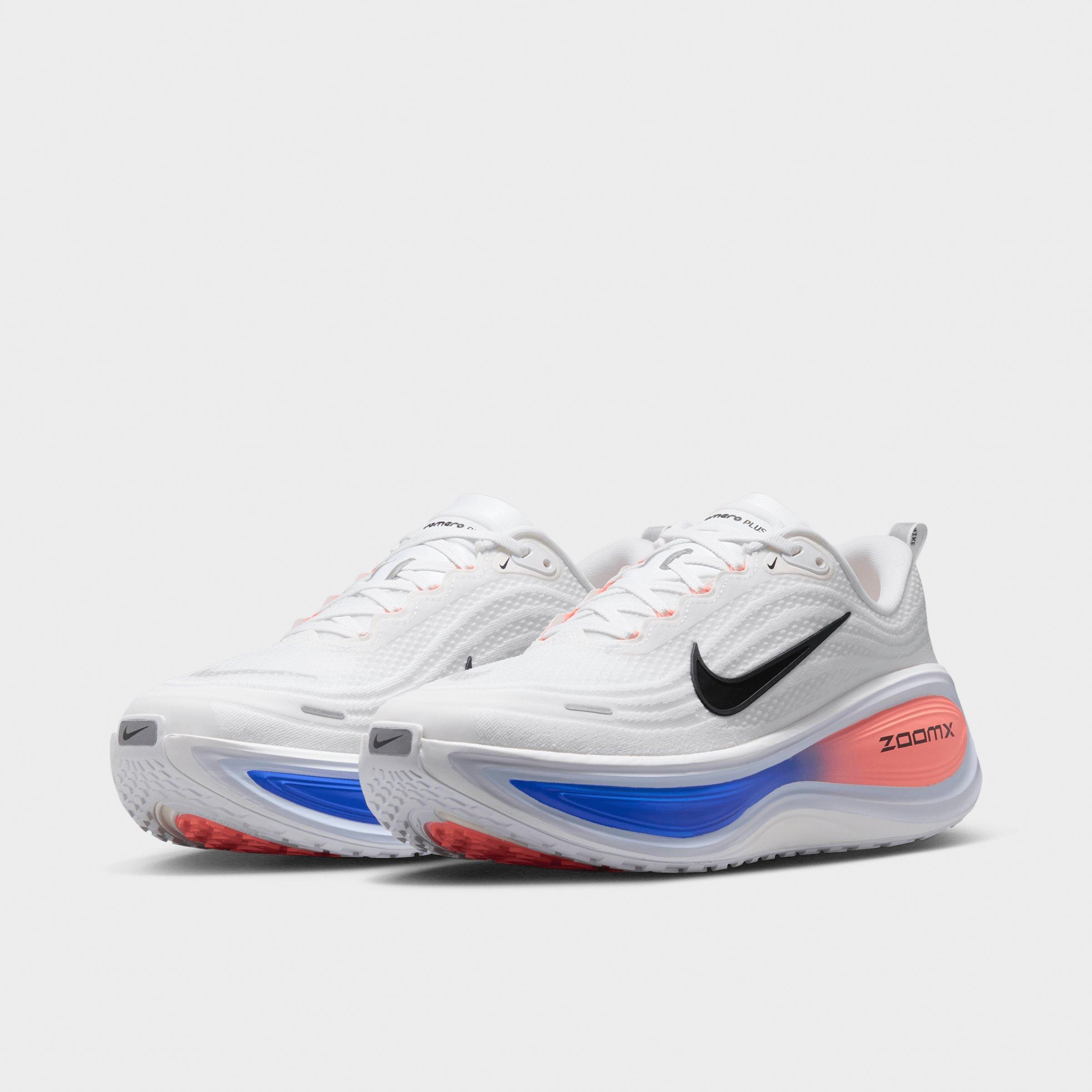 Men's Nithtke Vomero Plus Running Shoes - Part 1 - White/Atomic Pink/Racer Blue/Black - Both shoes facing left